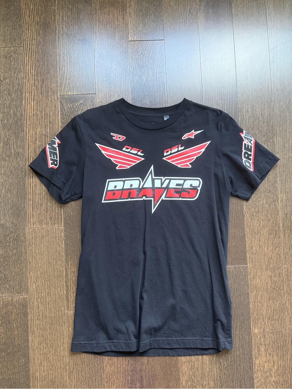 Diesel Braves Graphic Tee - Black & Red